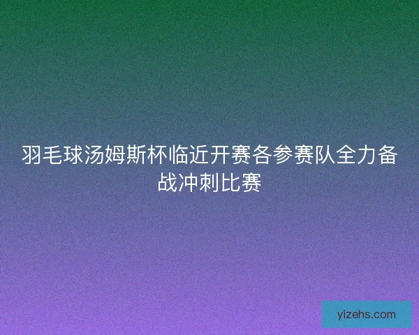 羽毛球汤姆斯杯临近开赛各参赛队全力备战冲刺比赛 羽毛球汤姆斯杯临近开赛各参赛队全力备战冲刺比赛
